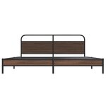 vidaXL Cadre de lit en métal sans matelas chêne marron 200x200 cm