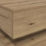 vidaXL Table basse avec lumières LED chêne artisanal 90x50x40 cm