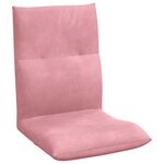 vidaXL Fauteuil de sol ajustable Rose Velours