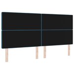 vidaXL Tête de Lit en Velours Argyle Bleu foncé 200 cm Velours