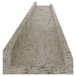 vidaXL Étagères murales 4 Pièces Gris béton 100x9x3 cm