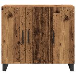 Buffet vidaXL avec 3 portes en vieux bois 90x34x80 cm en bois d'ingénierie
