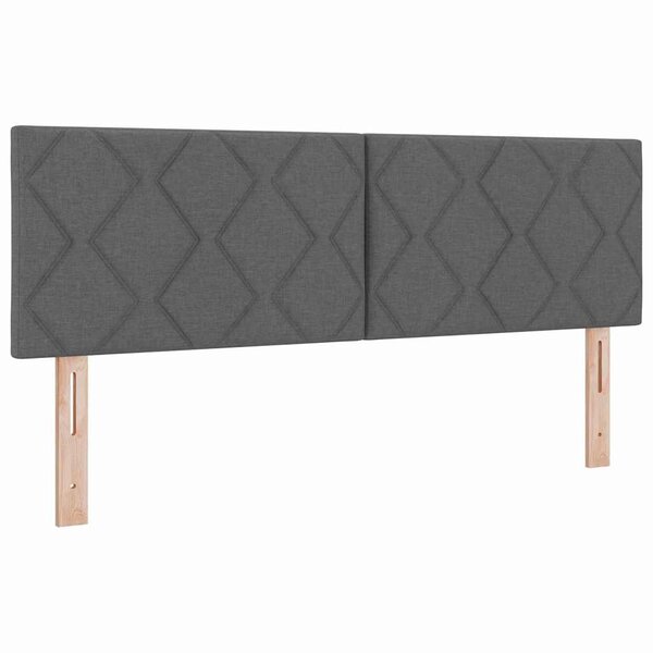 Tête de Lit LED vidaXL Design en Blocs de Diamant Gris Foncé 160 cm Tissu