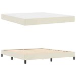 vidaXL Lit avec matelas Crème 180 x 200 cm Faux cuir