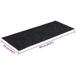 vidaXL Tapis d'escalier autocollants Rectangulaire 15 Pièces 60x25cm Gris