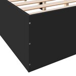 vidaXL Cadre de lit noir 150x200 cm bois d'ingénierie