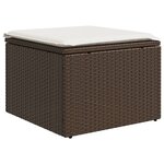vidaXL Salon de jardin avec coussins 7 Pièces marron résine tressée