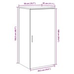 vidaXL Armoire rangement chêne sonoma 50x45x103 5 cm bois d'ingénierie