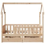 vidaXL Cadre de lit enfant avec tiroirs sans matelas 70x140 cm bois