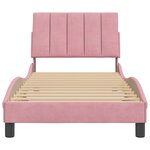 vidaXL Cadre de lit sans matelas Hanko rose 90x200 cm velours