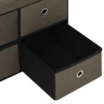 Banc banquette de rangement pliable marron 76 x 38 x 38 cm fau x lin 02_0010734