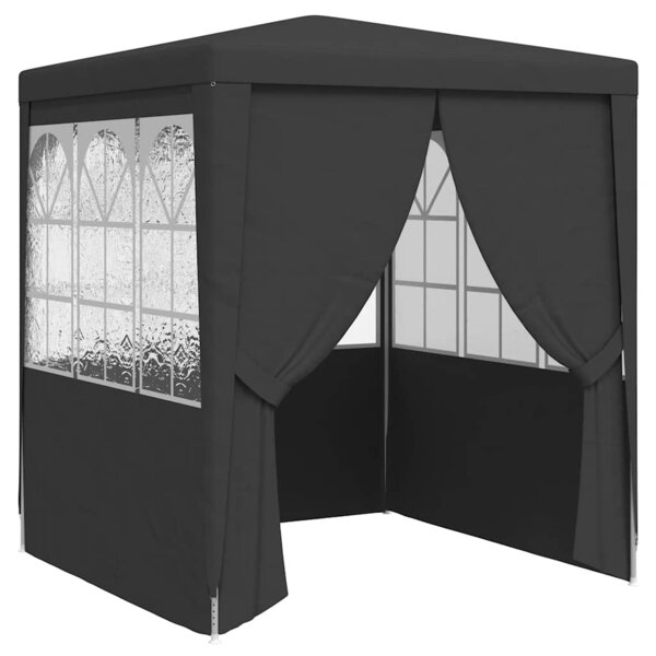 vidaXL Tente de réception avec parois 2 5x2 5 m Anthracite 90 g/m²