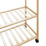 vidaXL Porte-vêtements et étagères et roulettes 90x40x179 5 cm bambou