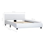 vidaXL Cadre de lit sans matelas blanc similicuir 140x200 cm