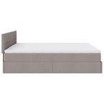 VidaXL Cadre de lit ottoman avec matelas taupe 160x200 cm tissu