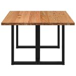 vidaXL Table à manger marron clair bois de chêne massif rectangulaire