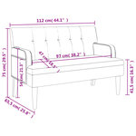 vidaXL Banc avec dossier marron 112x65 5x75 cm similicuir daim