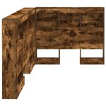 vidaXL Tête de lit de rangement Chêne fumé 75 cm Bois d'ingénierie
