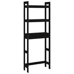 vidaXL Étagère de toilette Noir 63x26x171 cm Bois de pin massif