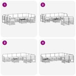 vidaXL Ensemble de canapés d'extérieur 10 pc Blanc et Beige Polyester