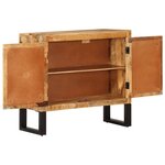 vidaXL Buffet 80x30x71 cm bois de manguier brut massif et métal
