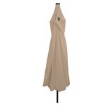 Parasol de jardin vidaXL avec lumières LED ø395x245 cm Taupe