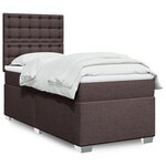vidaXL Sommier à lattes de lit avec matelas Marron foncé 90x190 cm