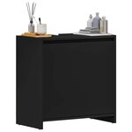 vidaXL Armoire de salle de bain noir 60x33x61 cm Bois d'ingénierie