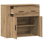 vidaXL Buffet chêne artisanal 80x33x70 cm bois d'ingénierie