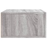vidaXL Table de chevet murale sonoma gris 35x35x20 cm