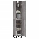 vidaXL Buffet haut Sonoma gris 34 5x34x180 cm Bois d'ingénierie