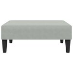 vidaXL Canapé-lit à 2 places avec repose-pied gris clair velours
