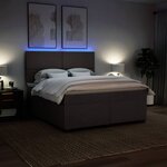 vidaXL Sommier à lattes de lit avec matelas Marron foncé 180x200 cm