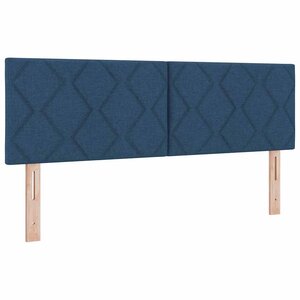 vidaXL Tête de lit avec des lumières à LED Réglable Bleu 144 cm tissu
