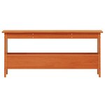 vidaXL Banc d'entrée cire marron 100x28x45 cm bois de pin massif