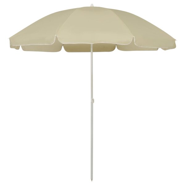 vidaXL Parasol de plage jaune sable 240 cm