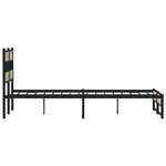 vidaXL Cadre de lit en métal sans matelas chêne sonoma 135x190 cm
