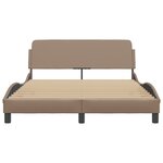 vidaXL Cadre de lit avec tête de lit Cappuccino 140x190 cm Similicuir