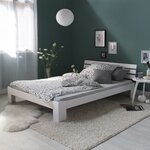 Lit double 140x200 cm avec tiroir de lit sommier