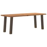 vidaXL Table à manger marron clair bois de chêne massif rectangulaire