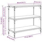 vidaXL Bibliothèque Chêne artisanal 80 x 33 x 70 5 cm