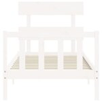 vidaXL Cadre de lit sans matelas blanc 100x200 cm bois de pin massif