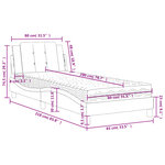 vidaXL Lit avec matelas noir 80x200 cm similicuir