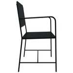 vidaXL Banc d'extérieur Noir Métal Standard Durable Banc d'extérieur