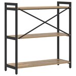 vidaXL Bibliothèque chêne artisanal 80 x 30 x 83 cm Bois d'ingénierie