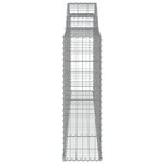 vidaXL Paniers à gabions arqués 5 Pièces 300x30x100/120 cm fer galvanisé