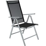 Salon de jardin aluminium 6 places gris clair 2108109