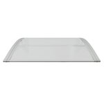 vidaXL Auvent de porte Gris et transparent 80x75 cm Polycarbonate