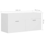 vidaXL Armoire d'évier Blanc 100x38 5x46 cm Bois d’ingénierie