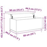 vidaXL Table basse Chêne sonoma 90x44 5x45 cm Bois d'ingénierie